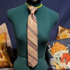 Striped Multicolor Men's Clip on Tie